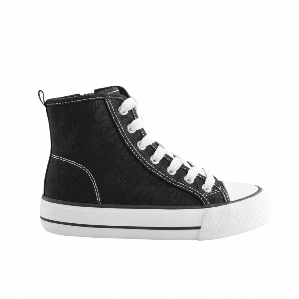 Resized side view black high-top