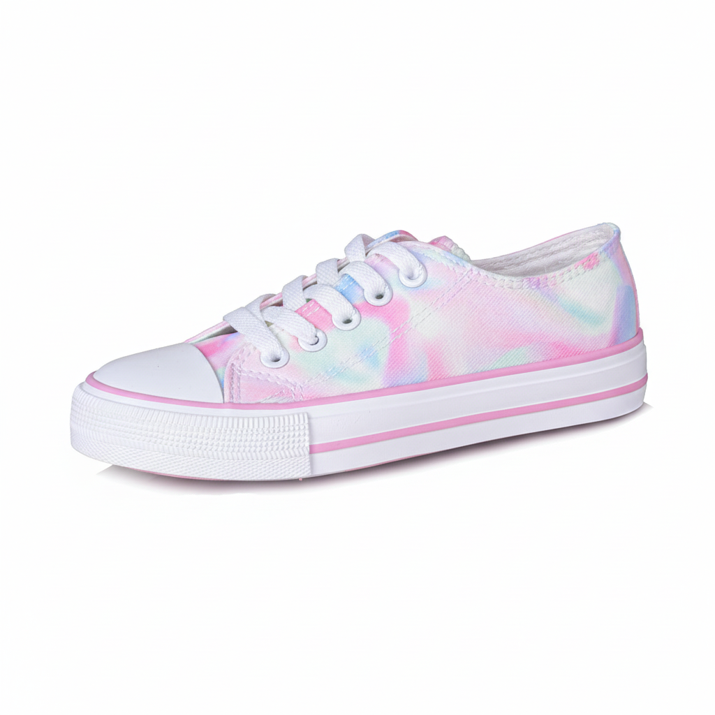 Resized three-quarter view tie-dye sneakers